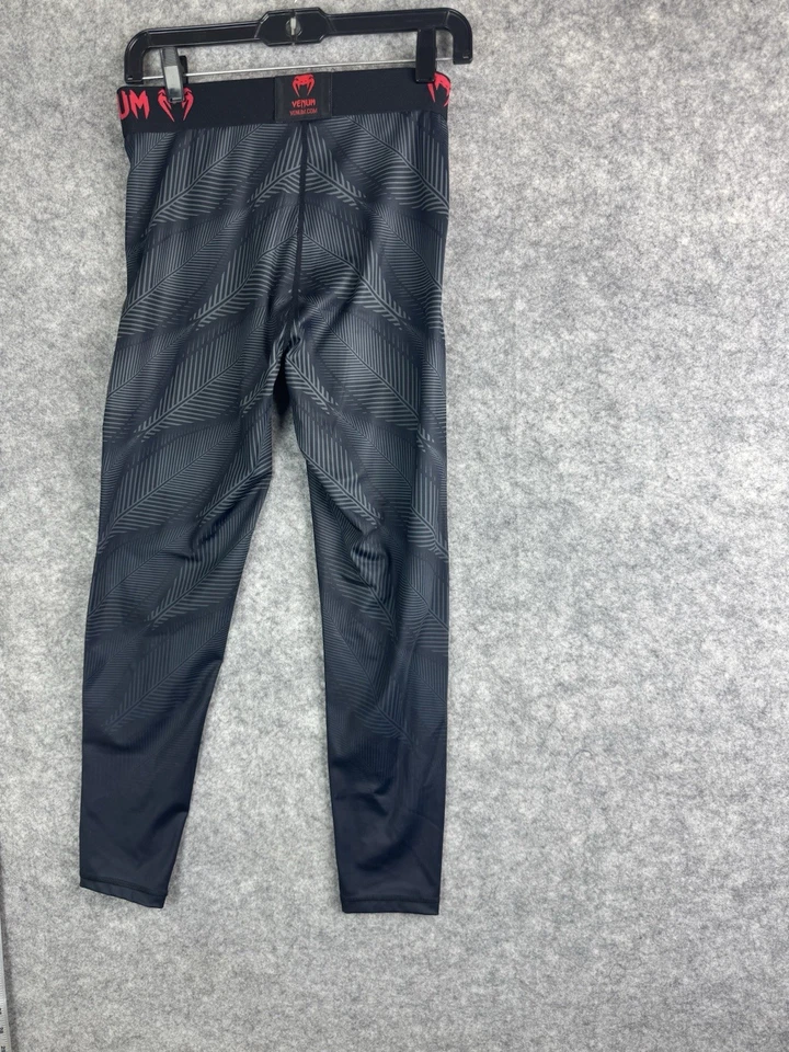 Pantalones Venum MMA Para Hombre Medianos Negros Compresión Boxeo Lucha Equipo Spats UFC Train Foto 3 de 4