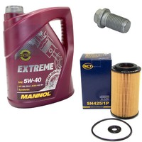 MotoröL ÖLfilter SH425/1P 5W40 5Liter + ÖLablassschraube FüR Chrysler Mercedes