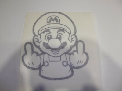Super Mario Stinkefinger  Logo Car Tattoo  Aufkleber Tattoo Styling Decal Vinil 