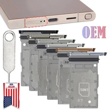 OEM SIM Tray Nano SIM Holder Slot + Pin For Samsung Galaxy S24/S24+/S24 Ultra 5G