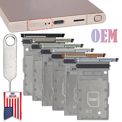 Samsung Galaxy S24) (SIMフリ) (SIM FREE) OEM SIM Tray Nano SIM Holder Slot + Pin For Samsung Galaxy S24/S24