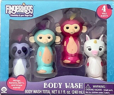 Fingerlings Body Wash Mango Banana Berry Grape Scents NEW