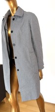 Carven Coat,luxury Check Light Raglan Coat, Cotton Linen Silk Mix Size 42