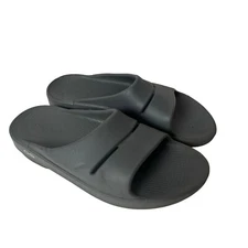 OOFOS OOahh Recovery slide sandals Gray women’s size 8