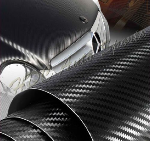 Film vinyle carbone 3D noir 152x100 cm avec raclette de pose 3M pour thermoformage