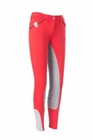 Ladies Full Seat Breeches Performance Sports HKM PRO TEAM Red/Grey NEW Sz 40