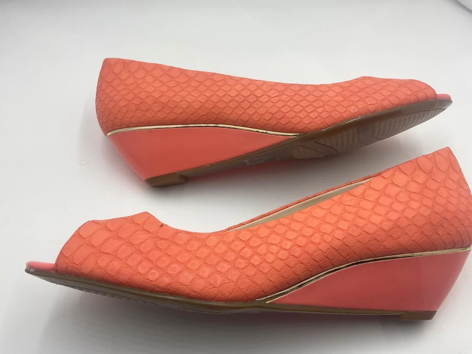 Mujer Alfani Step N Flex Alf Coral Texturizado Tacones de Cuña Talla 9 M Foto 3 de 4