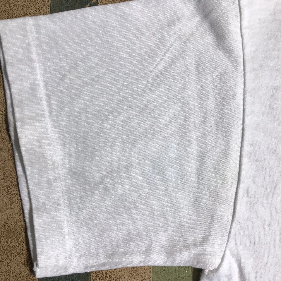 Винтажная футболка с совершенно уникальными мыслями молодежная большая белая геккон графическая ящерица США - Изображение 3 из 4