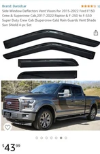darodcar side window deflector vent visors for 2015-2022 F150
