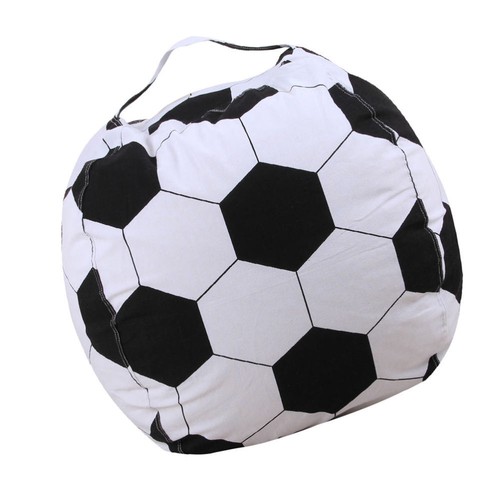 Football Storage Bag Stuffed Animal Bean Chair Kids Stuffable Zipper Beanbag - Picture 6 of 12