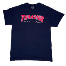 Thrasher, Red Logo, Black T-shirt, Youth L