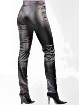 Women's Skinny Leather Pants Women's Motorcycle biker Slim fit