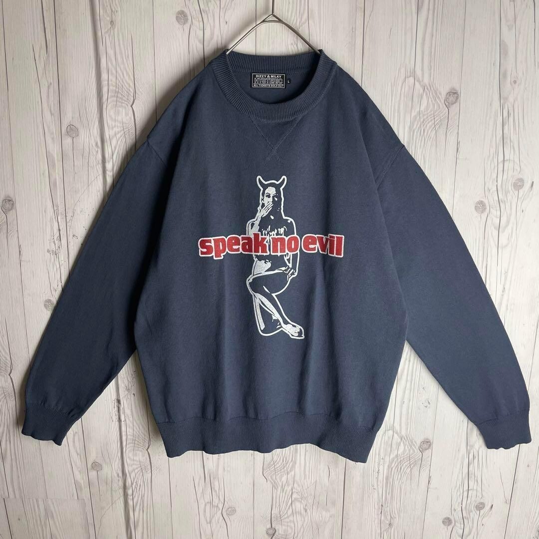 HYSTERIC GLAMOR men's Devil Girl Print Cotton Knit Size L HYSTERIC GLAMOR men's Devil Girl Print Cotton Knit Size L