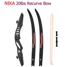 NIKA Brotherhood Bow Recurve Bow 20lbs for Archery Hunting ILF Competition Style