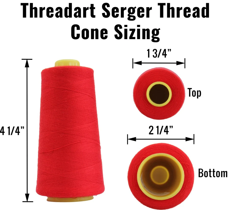 ALL-PURPOSE SERGER THREAD HUGE CONES FOR SEWING QUILTING - PICK COLOR - Image 2 of 4