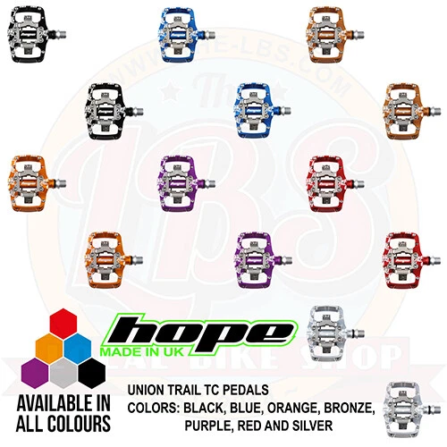 Hope Union Trail Clipless TC Trail / Enduro Pedals  - All Colors - Brand New