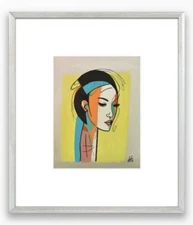 Luminous Geometry of her Oriental Form.  An original acrylic painting