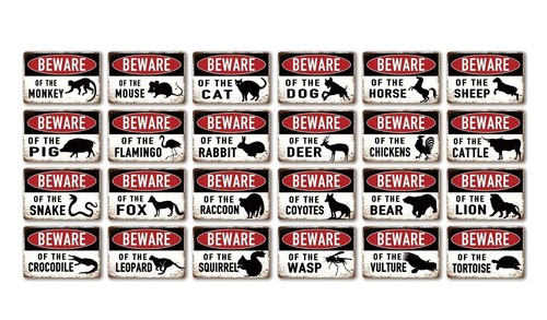 Beware Of The Crocodile Metal Tin Sign Caution Plaque Warning Wall Poster - Picture 2 of 12
