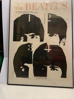 VINTAGE THE BEATLES. A HARD DAY'S NIGHT. AUTHENTIC 1965 POSTER