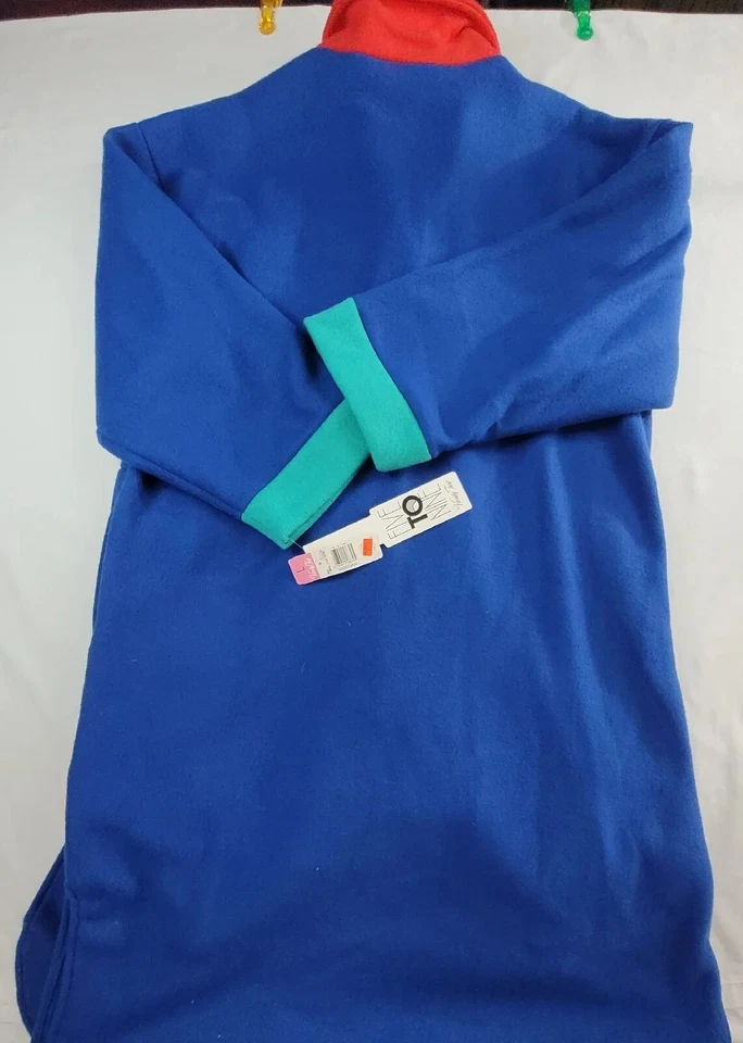 VANITY FAIR Bata Mujer Grande Azul Camisón Cinco a Nueve Vellón De Colección L Foto 2 de 4