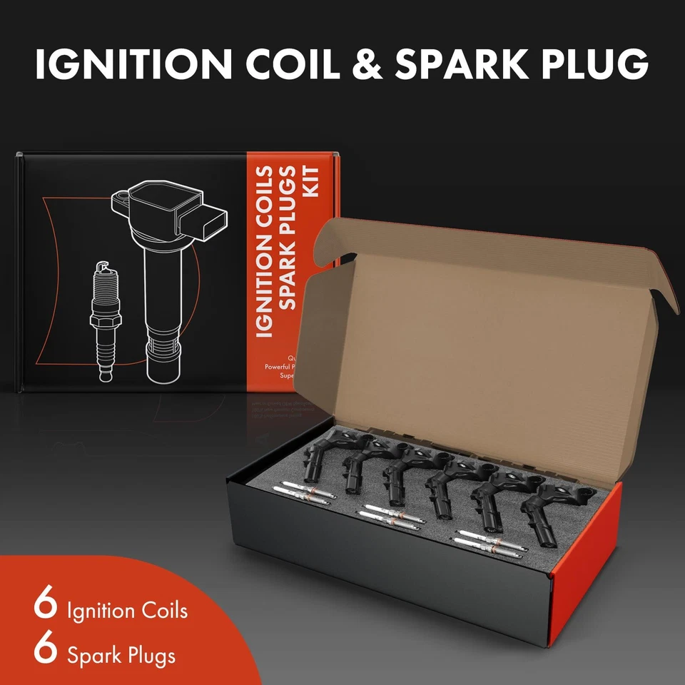 Kit de 6 bobinas de encendido y 6 bujías de iridio para Mercedes-Benz C400 E450 GL450 Foto 2 de 4