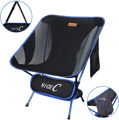 Nicec Ultralight Portable Folding Backng Camping Chair With 2 Storage Bags Nicec Ultralight Portable Folding, Storage Bags For Folding Chairs
