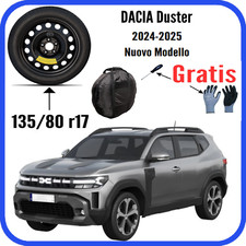 Platzsparend Notrad 17 5Fori Dacia Duster 135/80 r17 Set Tasche Handschuhe