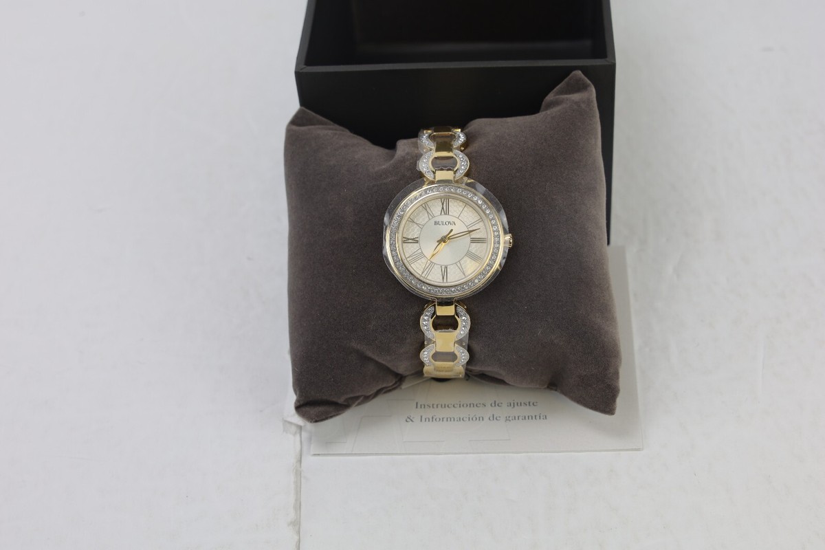 Bulova 98L300 Women’s Watch Bulova 98L300 Classic Crystal Bezel Stainless Steel... | Depop main image 3