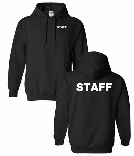 Staff Pullover Hoodie Silkscreen Front & Back 13649 - Picture 2 of 3