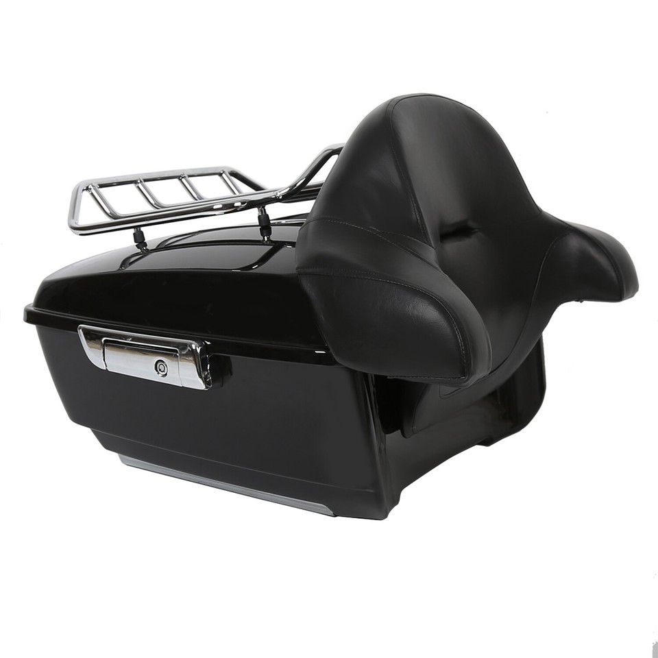Black King Pack Trunk & Rack – Harley Davidson Touring 2014-2025 – Street Glide Road Glide – ABS/Steel