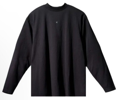 NEW Men s MEDIUM Yeezy Gap Long Sleeve Shirt Black