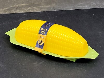 Royal Pacific Co. Serv Rite Corn Cob Butter Dish 1/4 LB  W/Original Label ~ T110