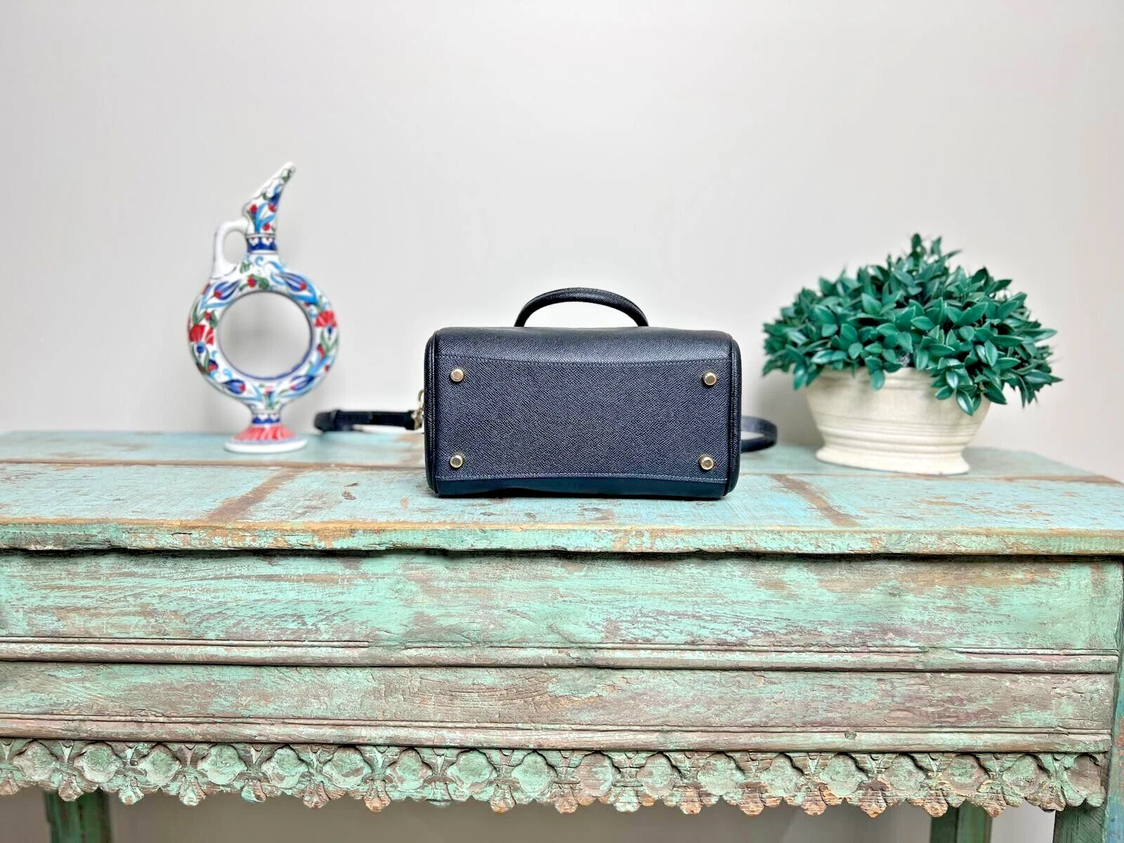 Borsa a tracolla Coach CH282 Rowan nuova con etichetta in pelle incrociata nera