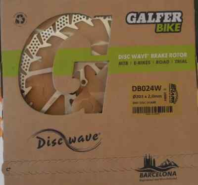GALFER  DB024W Shark 6-Bolt Bicycle Brake Rotor - 203 mm x 2 mm