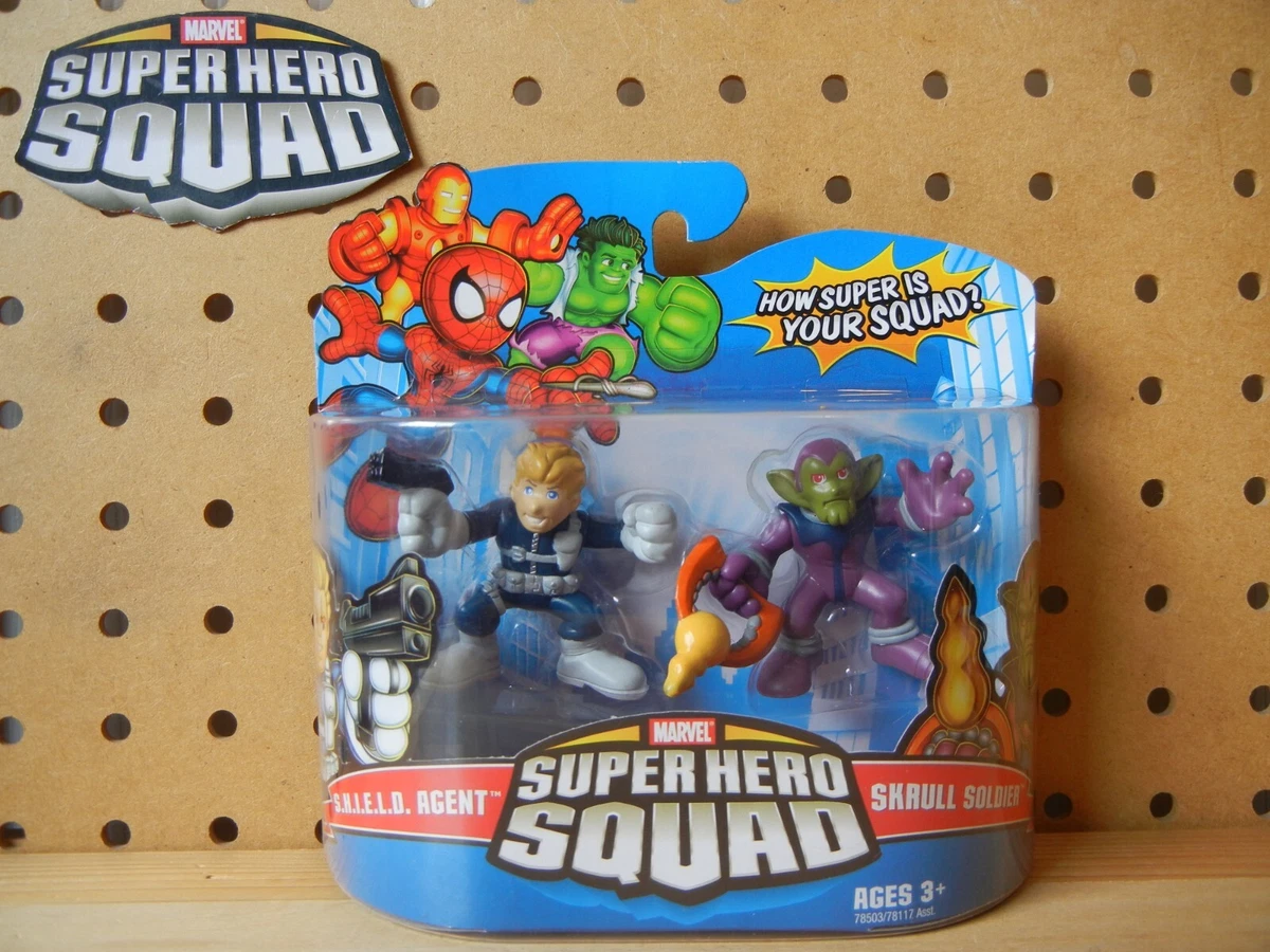 Marvel Super Hero Squad RARE SEALED Wave 10 SHIELD AGENT SKRULL