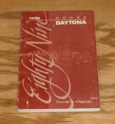 Original 1989 Dodge Daytona Owners Operators Manual 89