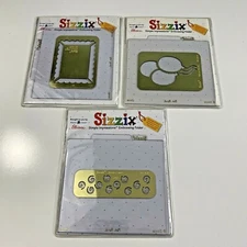 SIZZIX Simple Impressions Border, Frame, Balloon Embossing Folder Brass Stencil