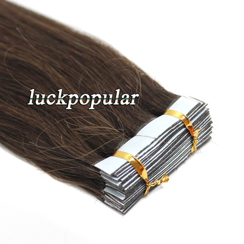 Super Cinta en Cabello Extensiones de Piel PU Trama Invisible Indian Remy 100% Cabello Humano - Imagen 23 de 92