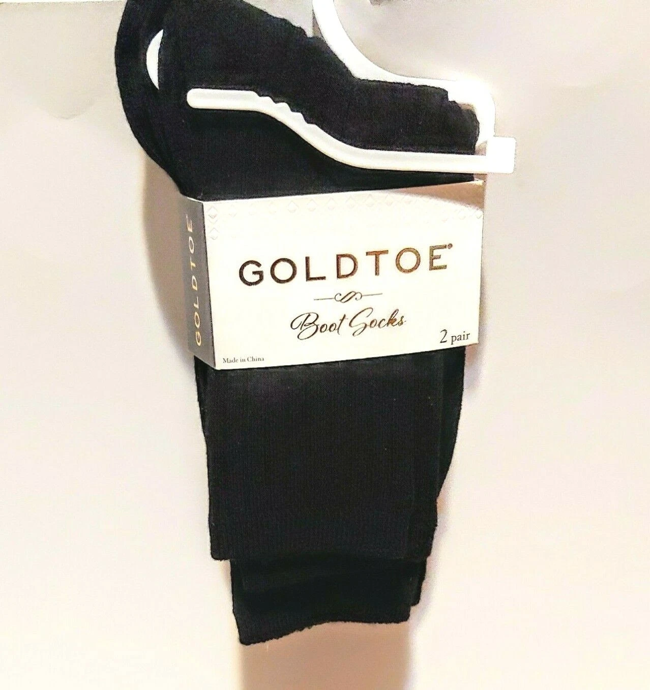 GOLD TOE BOOT SOCKS 2 Pair - BLACK, SHOE SIZE 6-9