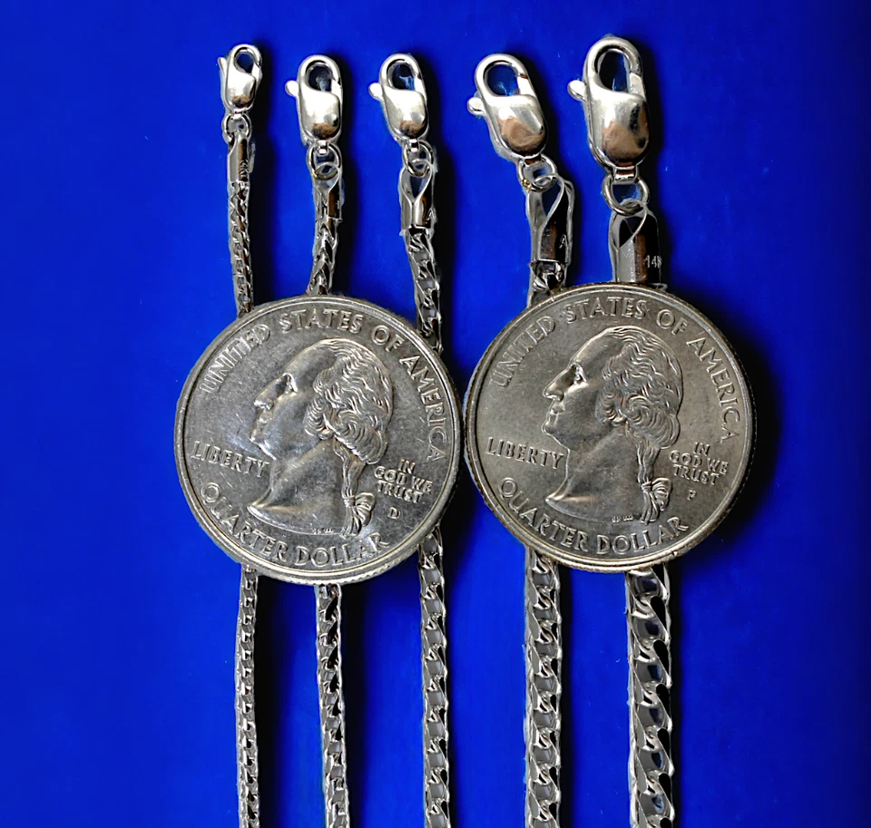 Colar corrente ouro branco 14K sólido redondo caixa Franco 1mm-4mm 7"-30" - Imagem 4 de 4