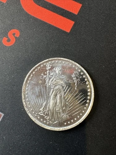 Saint Gaudens Silver Towne 1 oz .999 Fine Silver Round Ounce Vintage Eagle (B)