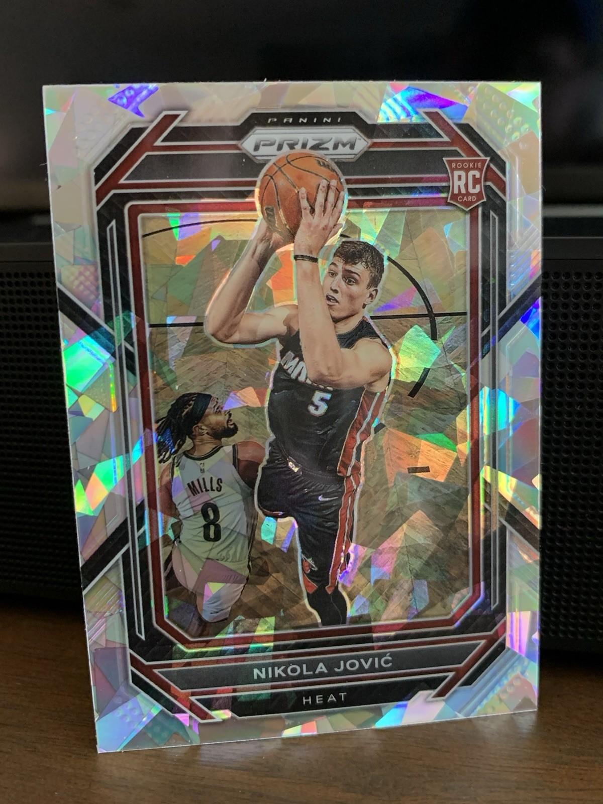 2022-23 Prizm Nikola Jovic RC #236 Cracked Ice Miami Heat