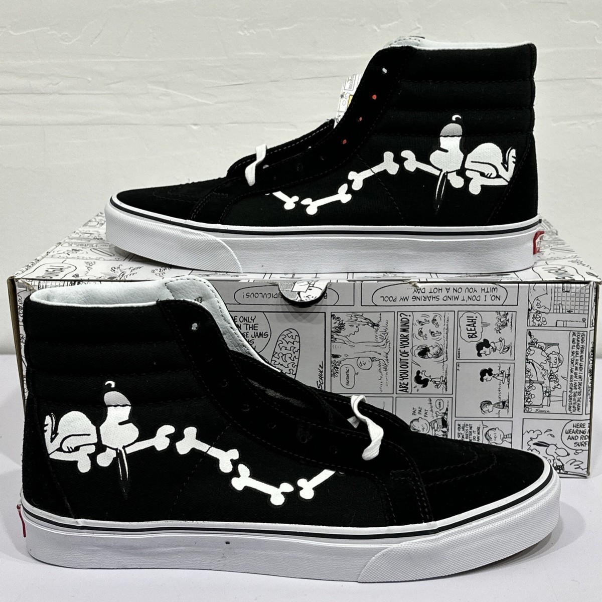 Vans Peanuts Snoopy Bones Men US 10.5 Sk8-hi Reissue | eBay