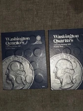 1965-1996 P&D Washington Quarters Nearly Complete Set 56 coins Whitman Folders