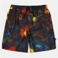 Brand New Vans Kids Primary Print Elastic Boardshort Black/Multi M 10/12 
