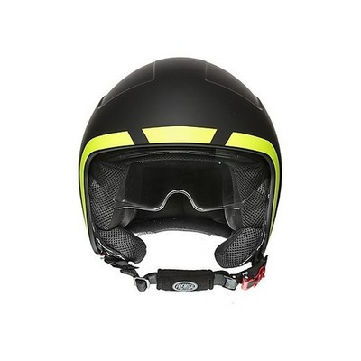Premier Rocker LN Jethelm Motorrad Roller Helm matt Schwarz/Neon Gr. XS