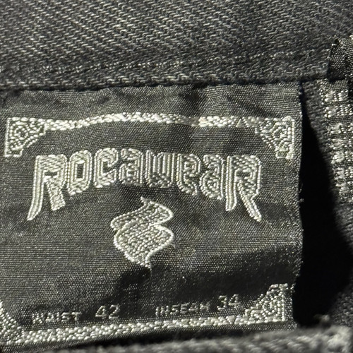 Vintage Rocawear Jeans Men's Size 42x34 Black Denim Baggy Hip Hop Y2K - Foto 7 di 8
