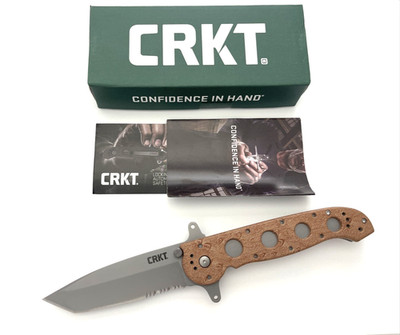 CRKT M16-14ZSF Folding Knife AUS-8 Desert Tan GRN Handle