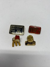 VTG 1990s Mcdonalds Employee Pins Lot Of 4 Pinback Awesome Crew- Crew Member