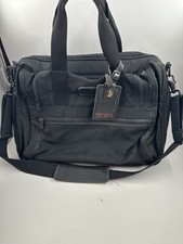 TUMI men  s Black Briefcase Laptop Bag Nylon